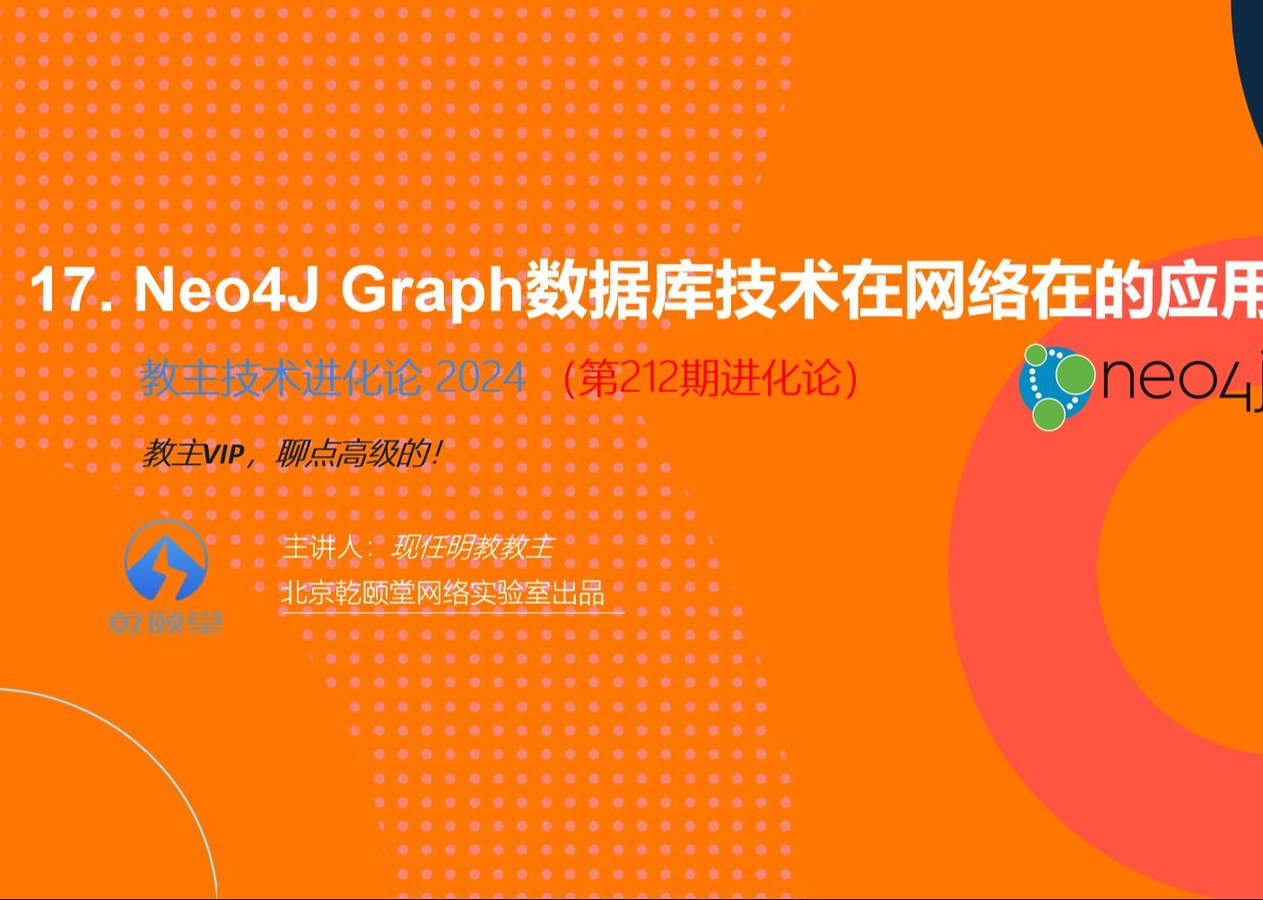 教主技术进化论 2024 第 17 期：Neo4j 图数据库在网络中的应用