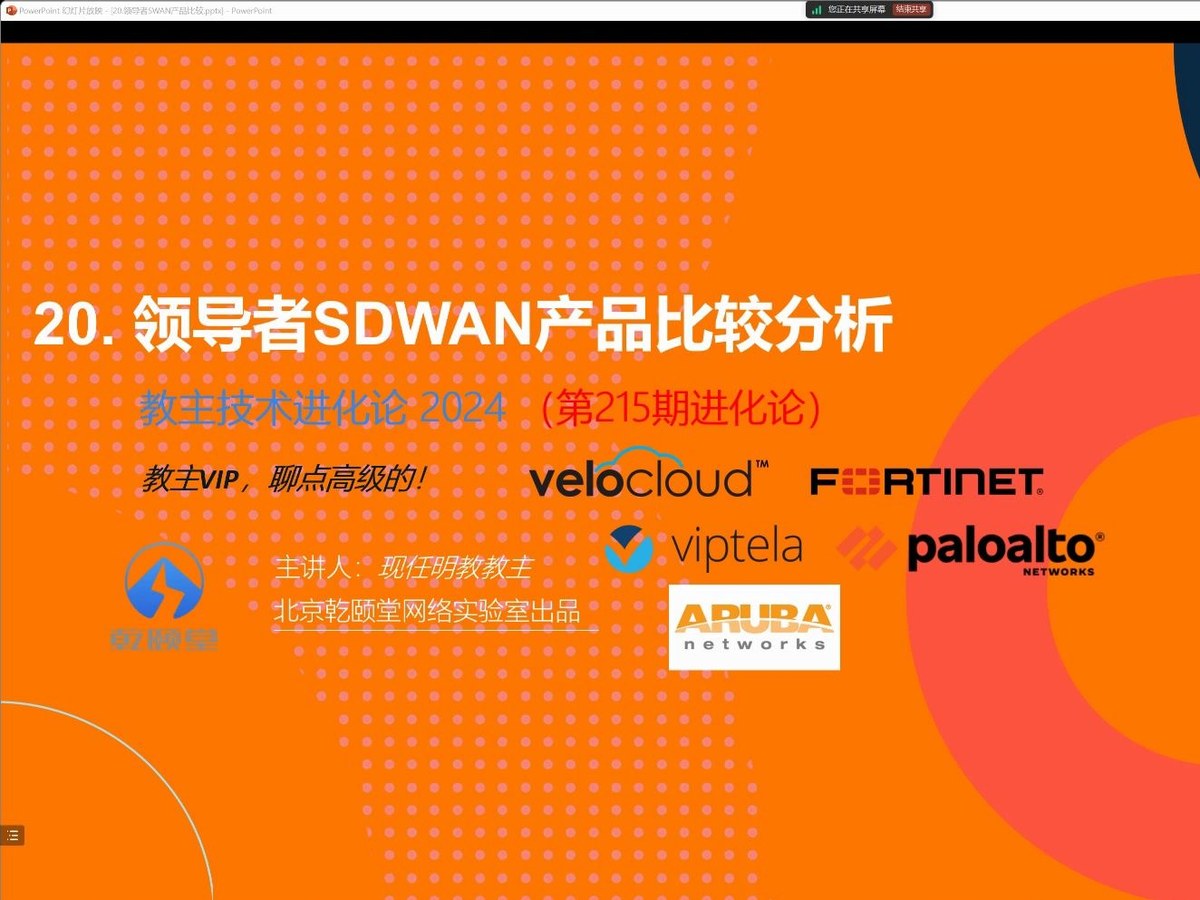教主技术进化论 2024 第 20 期：领导者 SD-WAN 产品比较分析