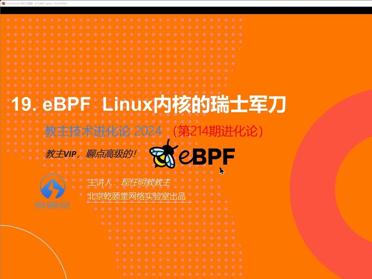 教主技术进化论 2024 第 19 期：eBPF：Linux 内核的瑞士军刀
