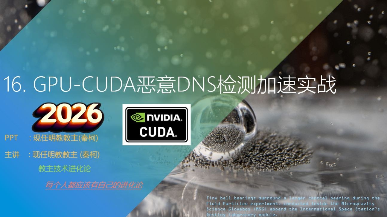 教主技术进化论 2026 第 16 期：GPU-CUDA 恶意 DNS 检测加速实战