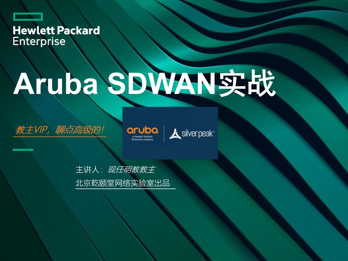 Aruba Silver Peak SD-WAN 综合实战 2024